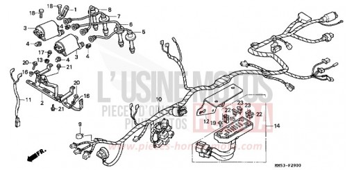 WIRE HARNESS (CBR1000FH/FJ/FM) CBR1000FJ de 1988